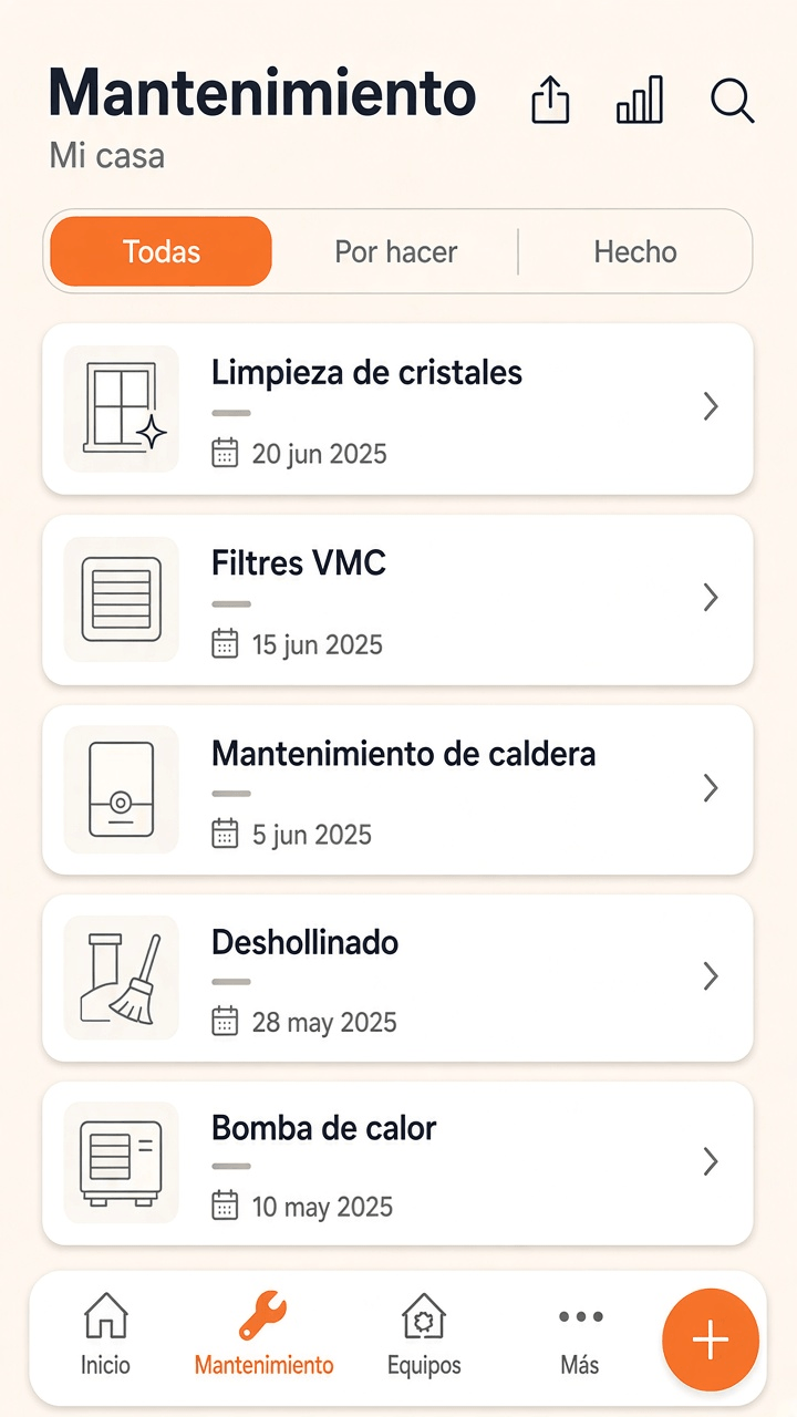 Planificación Domuss - lista de tareas por estado